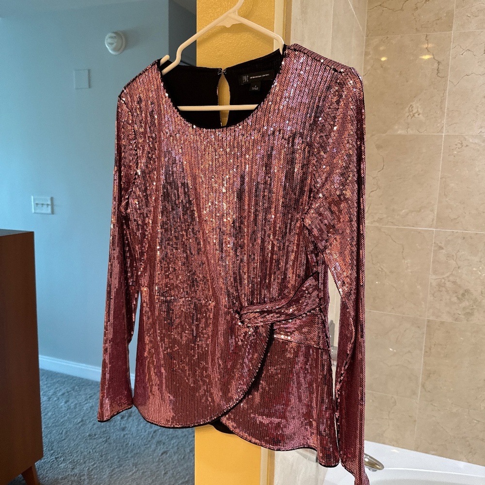 Pink sequin top